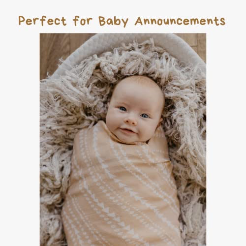 Image of Mini Wander Swaddles for Newborns Muslin Swaddle Blankets - Breathable Soft Gender Neutral Receiving Blanket Baby Essentials | 47 x 47 Cotton - (Terrain (Apricot)