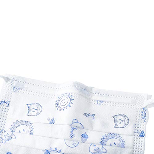 50 Pack Disposable Kids Face Mask. Breathable 3-Ply Anti-Dust/Saliva/Smog For Children Boys and Girls