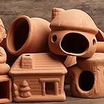 Betta Fish Tank Accessories,Pleco Caves for Aquarium,Fish Aquarium Decoration,Smalland Shrimp Breeding Cave Don't Contain Paint,Natural Ceramics Mushroom House - Image 5