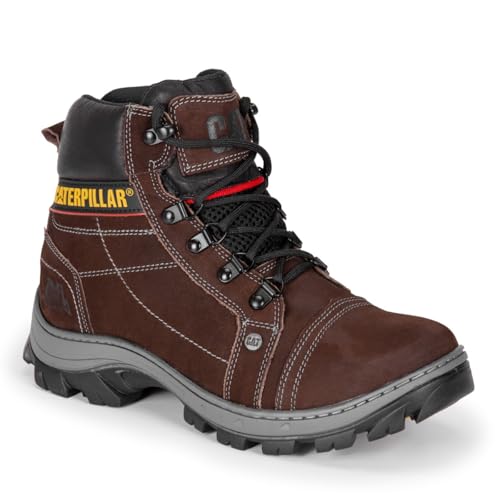 Bota Coturno Adventure Masculina Couro Legitimo Durabilidade E Conforto (Marrom, BR, Adulto, Numéric