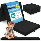 ELONEO Klappmatratze 65x195 cm, 9 cm hoch, Klappmatratze Kinder faltbar, klappbare Gästematratze, Faltbare Matratze, Reisematratze für Kinder und Erwachsene für Reisen und Camping