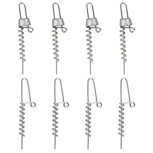 Pack of 4 Fishing Weight Sinkers with Integrated Pin Ensuring Secure Baits Hold and Easy Setups for Anglers Soft Baits Sinkers