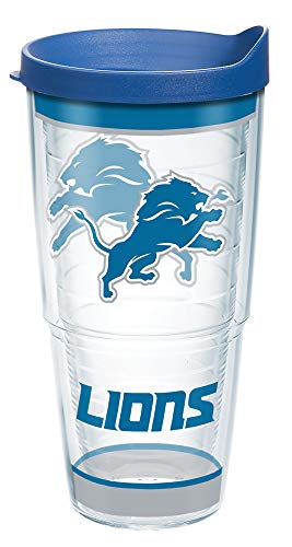 Tervis Made in USA Double Walled NFL Detroit Lions Insulated Tumbler Cup Keeps Drinks Cold & Hot, 24oz, Tradition