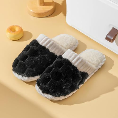 Halloween Slippers for Women Men Home Indoor Outdoor Slipper Memory Foam Fuzzy Slippers with Arch Support Cute Funny Shoes Spooky Slides Bedroom Holiday Winter Shoes Halloweens Christmas Gifts Soft2
