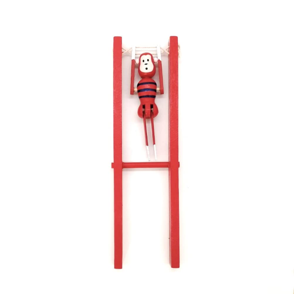 YuanDan Wooden Acrobatic Monkey, Wood Acrobatics Flipping Monkey Toy for Kids Decompression Toys Monkey Animal Artistic Gymnastics Toy