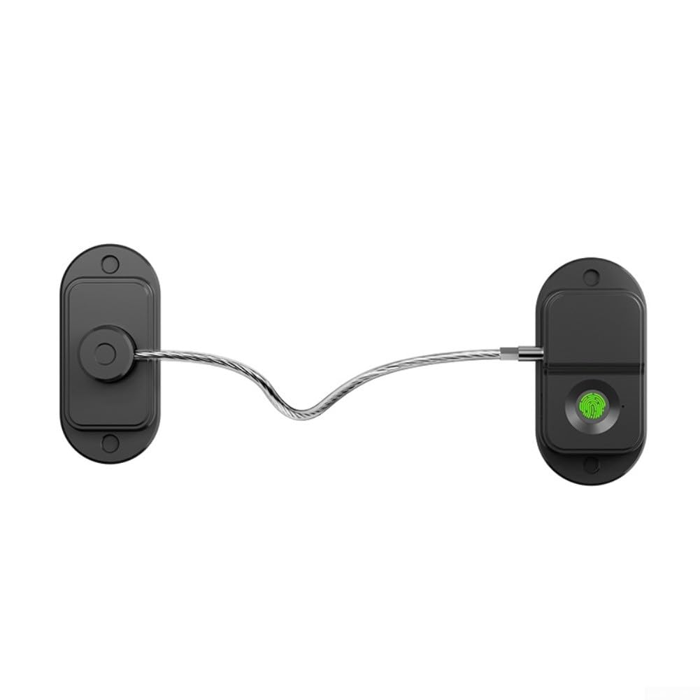 Fridge Lock With Fingerprint For Children, Refrigerator & Cabinet Fingerprint Lock, With Limit for ACCESS, USB Rechargeable, For Refrigerator Cabinet Drawer(Black)