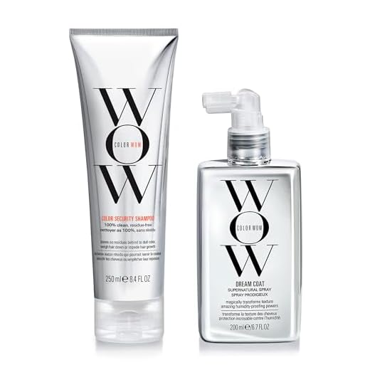 COLOR WOW Ultimate Frizz-Free Bundle - Award winning DREAM COAT and COLOR SECURITY SHAMPOO duo for long lasting frizz-free, shiny, glassy hair. Humidity-proof strands and built-in heat protection.