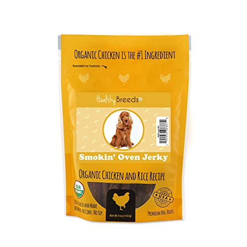 Image of Healthy Breeds Cocker Spaniel Smokin' Oven Organic Chicken & Rice Recipe Jerky Dog Treats 4 oz