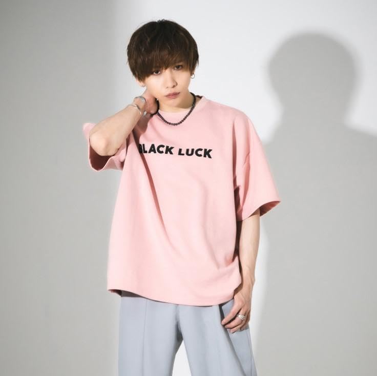 Amazon.co.jp: BLACKLUCK タケヤキ翔 リラックスフィットロゴT M PINK