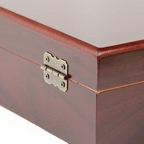 Quality Importers Trading Traveler 10 Mahogany Travel Humidor for 10 Cigars, SureSeal Lid Technology, 1 Round Humidifier, Mahogany Finish