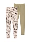 Lot de 2 leggings fille VERTBAUDET Lot de 2 Leggings Fille Basics Kaki 12A