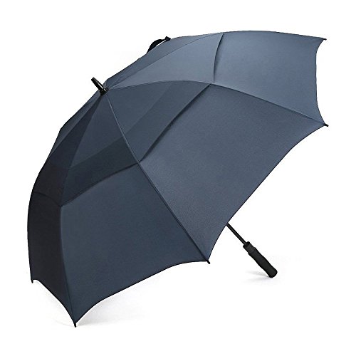 G4Free 62 Inch Regenschirm Groß Stockschirm Sturmfest Golf Schirme Automatik Regenschirm XXL für Herren Damen Doppelt Überdachung Belüftet