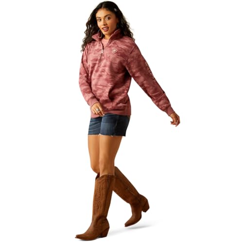 Image of ARIAT womens Logo 1 /2 Zip Sweatshirt