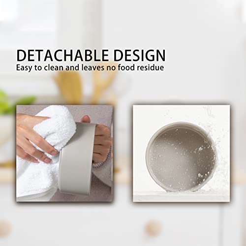 Grey Ceramic Dog Cat Bowl Dish With Stand For Food And Water Feeder,Non Spill Modern Cute Heavy Weighted Pet Bowl For Medium Size Dogs 25.3Oz #TOP5