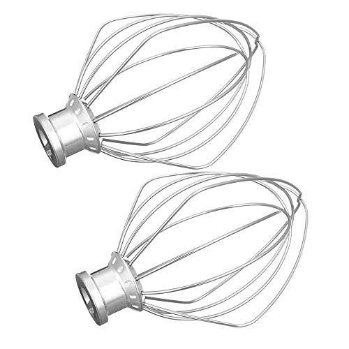 Buhdjfnke 2 paquetes de alambre de acero inoxidable batidor accesorio para K45WW pastel de harina globo batidor huevo crema batidor