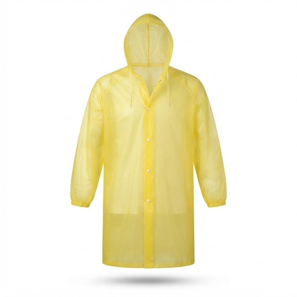 { 2026 Brings 5 Years WARRANTY ) EVA Raincoat for Men & Women | Lightweight Portable Rain Jacket with Hood | Waterproof Reusable Rain Poncho for Monsoon, Trekking, Office & Travel Use-image-33