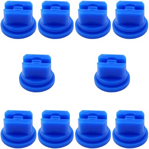 10Pcs Spray Nozzle Tips Set, 110 Degree lat Fan Shaped Plastic Nozzle,0.3mm Pore, for the Replacement Boom Pump Sprayer Knapsack, Agricultural Greenhouse Sprayer Tank Garden Weeding (Blue,0.3mm)