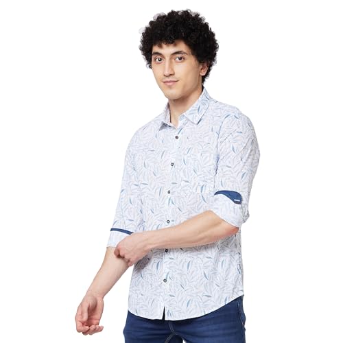 Image of Spykar Men's Regular Fit N /A Full Sleeve Printed Casual Shirts