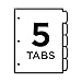Avery Big Tab Write & Erase Durable Plastic Dividers for 3 Ring Binders, 5-Tab Set, White, 1 Set (16370)