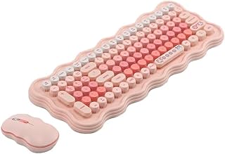 Wireless Mechanical Keyboard & Mouse Combo – 98 Round Keys, 2.4GHz, Ergonomic, USB, Compatible with Windows/Mac/Android – Classic Design & Precise Typing SW98