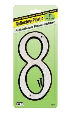 4 Reflective Plastic Number