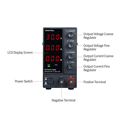 KKnoon Alimentatore di rete da laboratorio 0-30 V