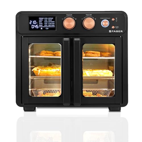 Faber Air Fryer Oven 25L, Digital Control, Bake Tray, SS Wire Tray & Basket, Crumb Tray, Rotisserie Kit | 15 Preset Auto Program | Bake,Roast,Fry,Toast,Defrost | Convection Function | FAO 25L 15F BK (B0DCP9TN6Q) Amazon Price History, Amazon Price Tracker