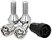 BC Corona TOR9950 1 Juego de 4 Tornillos Antirrobo para Llantas Asiento Cónico 17/19, Negro Cromado, 12 x 150 L26 17/19, Set de 4