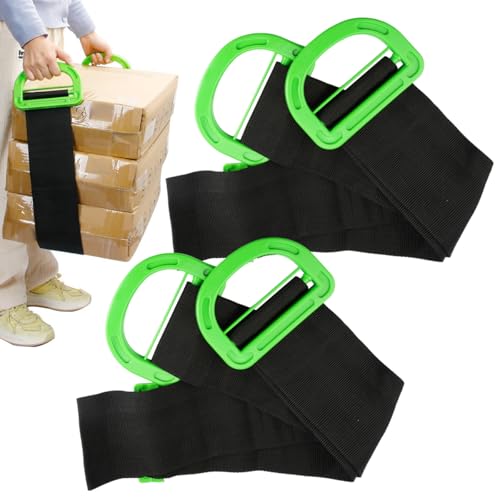 2 Pezzi Cinghie Trasporto Mobili Professionali, 160 cm Regolabile Cinghie