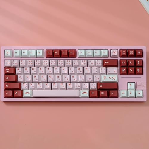 PAKJEL Darling 02 różowa nasadka klawiszy, japońskie anime Cherry Profile Keycap do klawiatury mechanicznej