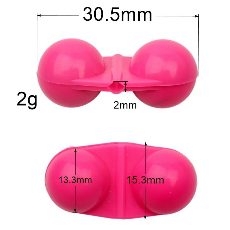Set de 70 piezas de cascabeles dobles para pesca en 7 colores miniatura 2