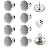 TOOVREN [Upgraded] 8 Sets Button Pins for Jeans No Sew, Pant Button Pins Adjustable Replacement...