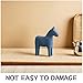 Veemoon Wooden Dala Horse Decor Small Craft Swedish Horse Rustic Statue Animal Desktop Ornament Unique Decoration for Home Office Festival Party Favor (Bule)