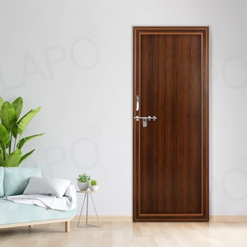 LAPO Bathroom Door with Door Fittings Kit, 81x27 Inch PVC Bathroom Door