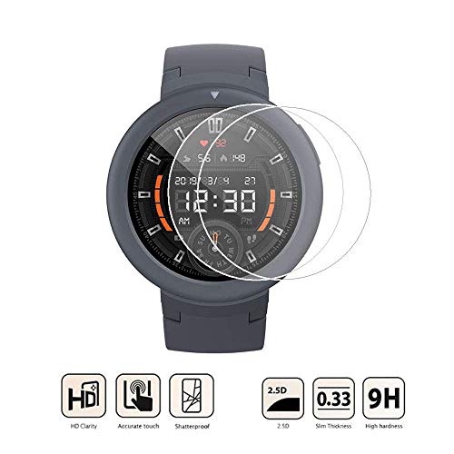 Kit 2 Películas de VIDRO protetora compatíveis com Amazfit Verge - Verge lite, Screen Protector, 2 P