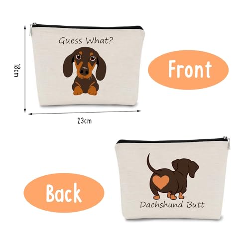 Dachshund Makeup Bag Dachshund Gifts for Women Zipper Pouch Travel Toiletry Weiner Dog Gifts for Women Teen Girls Daughter Friends Coworkers Dog Lovers2