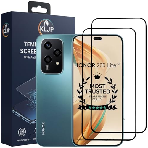 Image of Military-Grade Gorilla Tempered Glass For HONOR 200 Lite With Installation Kit | Edge to Edge Coverage | Black (Pack Of 2)