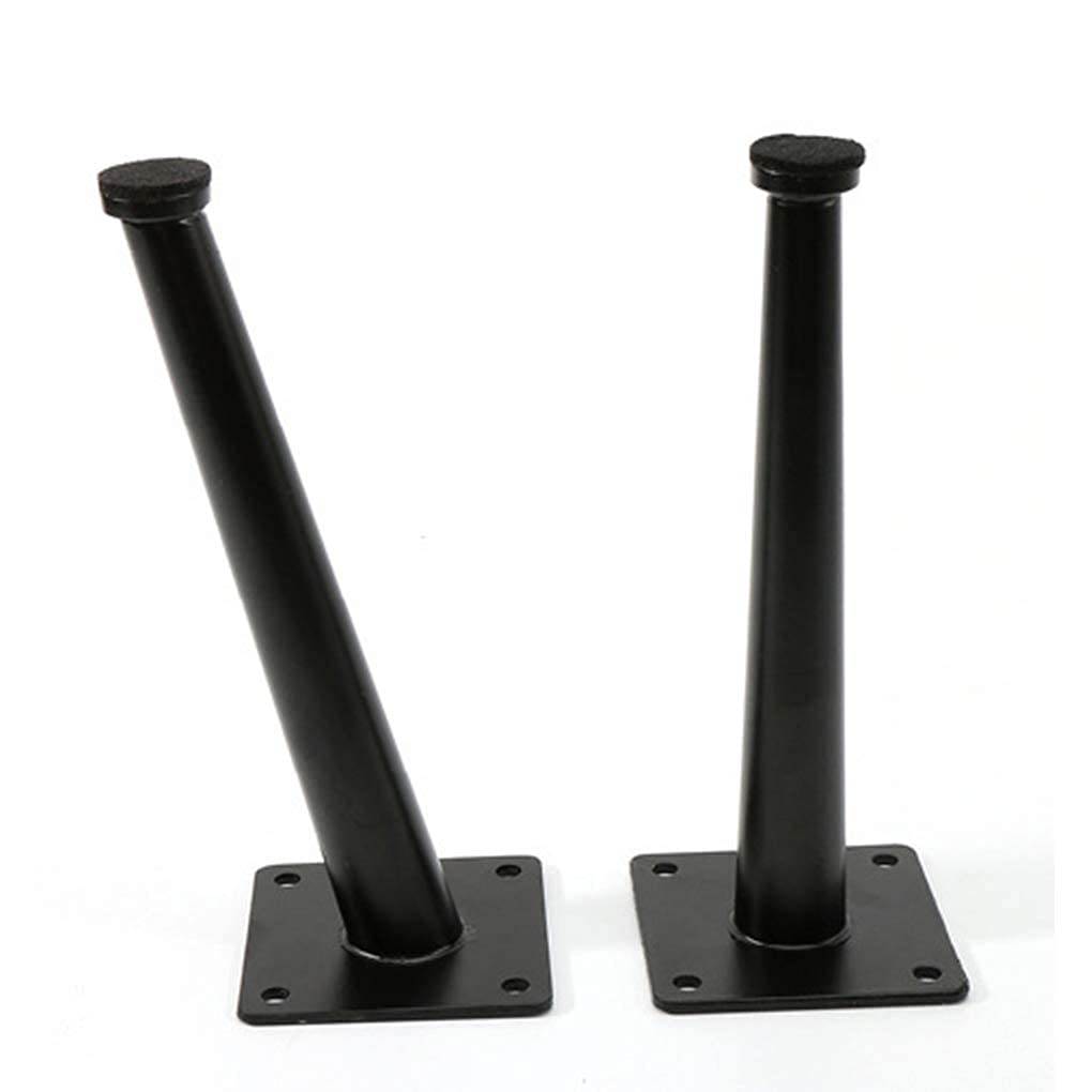 4 pies para Muebles, Mesa de Hierro, Patas de Metal, Negro, elevadores para Muebles, Patas de Muebles, Tubo cónico con Almohadilla para pies de Fieltro, Accesorios para Patas de es