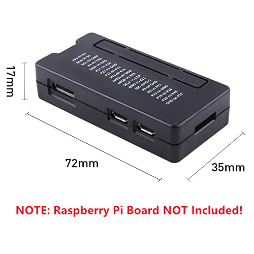 Image of GeeekPi Raspberry Pi Zero 2 W Case /Zero W Case, 7 in 1 Basic Starter Kit with Raspberry Pi Zero Heatsink, 20Pin GPIO Header, OTG Cable, Switch Cable, HDMI Adapter and Screwdriver (Black)