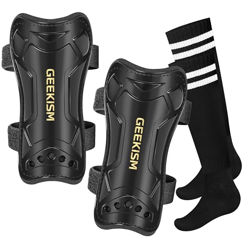 Soccer Shin Guards for Youth Kids Toddler, Upgraded Double...
