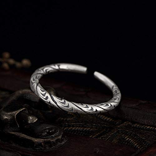 Anneau réglable pour les femmes à l'esprit vintage bague mate unique