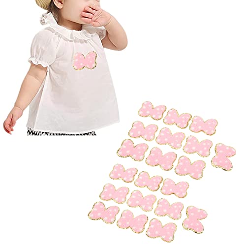 Patchs à repasser avec nœuds roses pour couture et customisation de vêtements - 6