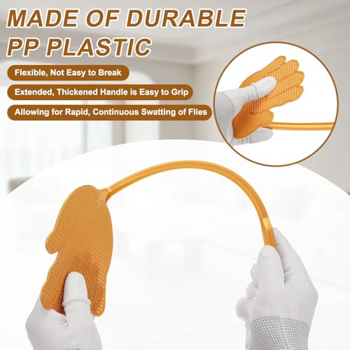Matamoscas manual de plástico con mango largo para el control de insectos en interiores pack de 2 4