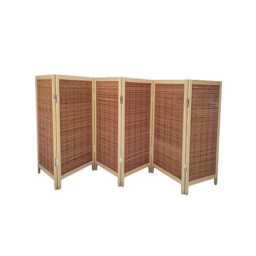 ショートボードスクリーンパーティション、独立したロースクリーン、折りたたみ式で収納可能、リビングルーム、ダイニングルーム、寝室に最適(Color-2,150x40cm-6 piece)