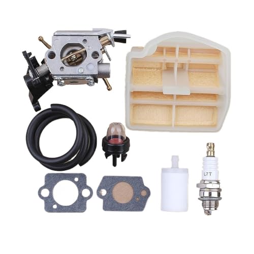 キャブレターエア燃料フィルターセット 445 450 445E 450E C1M-EL37B CS2245S チェーンソー 506450401 に適合
