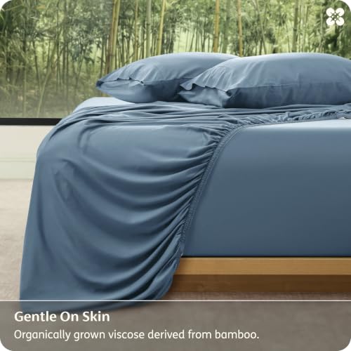 Image of Bedsure PureWoven 100% Viscose Derived from Bamboo King Size Sheet Set 3PCS