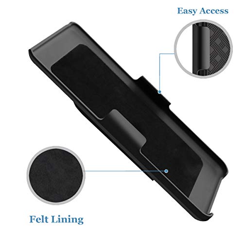 Samsung Galaxy S20 Fe 5G Fingic Belt Clip Holster Case Slim Combo Shell With Kickstand, Swivel, Rugged Protective Cover ,6.5 Inch - Black #TOP3