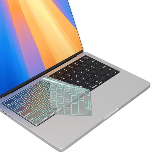Image of RAYA Premium Keyboard Protector for 2021-2024 Release MacBook Air 13.6 inch [A3113 A2681 M2 /M3] & MacBook Air 15.3 inch [A3114 A2941 M2 /M3] Keyboard Skin Cover (TPU Mint Green)