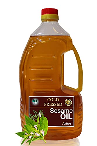 Image of Healthy Roots 2L Cold Pressed Sesame /Gingelly Oil (Virgin, Chekku /Ghani) - 2 Litre Wood Pressed Sesame oil for cooking