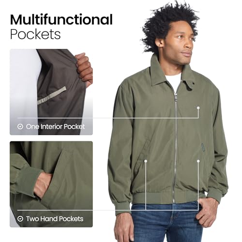 Image of Weatherproof Men's Golf Jacket - Lightweight Windbreaker, Water-Resistant Microfiber Shell, Perfect for Golf & Casual Wear